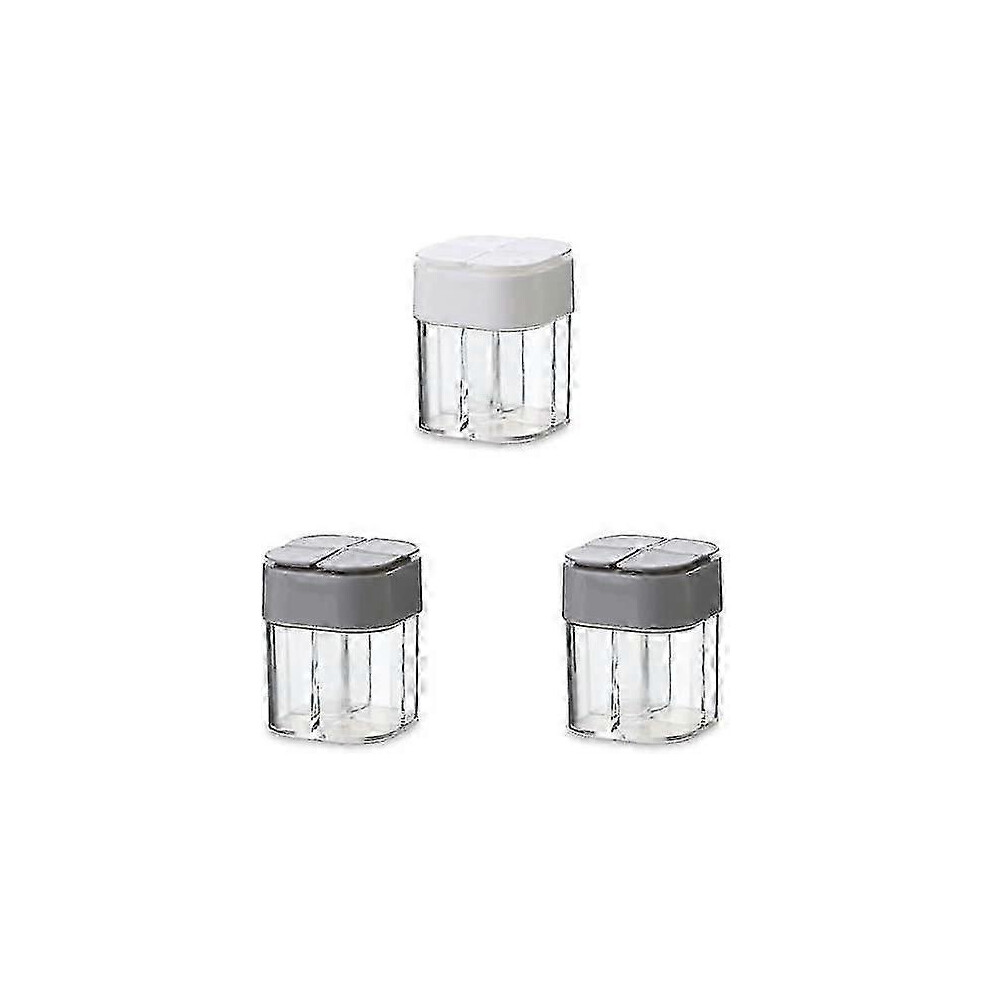 Pack 4 in 1 Salt Shaker, Seasoning Dispenser, BBQ Condiment Jar