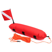Buoy Float Inflatable Dive Float With Safety Flag Eye-Catching Color For Diving Freediving Snorkeling Swimming