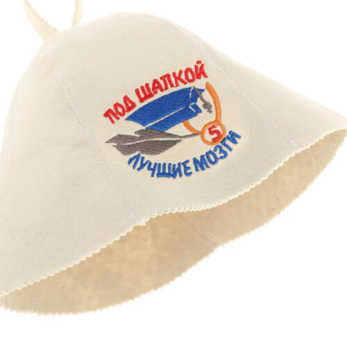 (Pattern, 23x25cm) Russian Banya Cap 100 Wool Felt Authentic Sauna Hat 2
