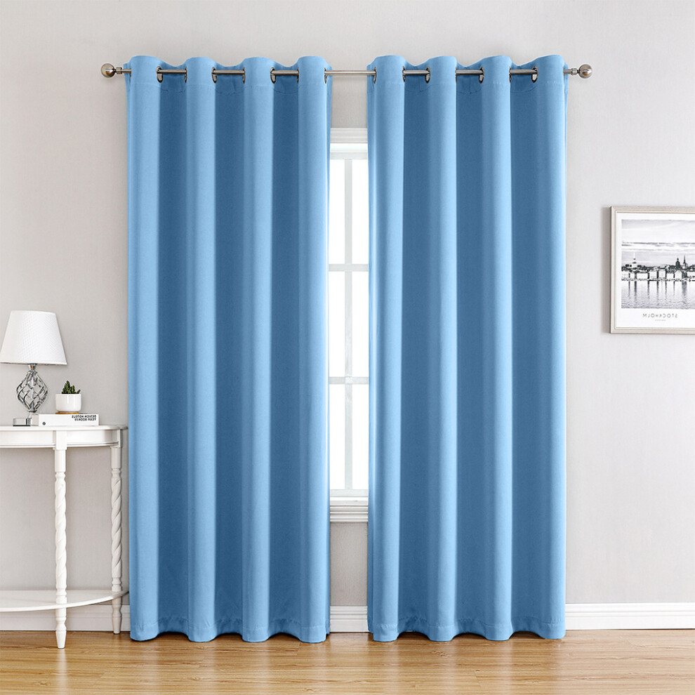 (blue 132x160) 2pieces Colorful Life Blackout Curtains With Multi-color Options And-image-OPC-PKMZPX2-NEW
