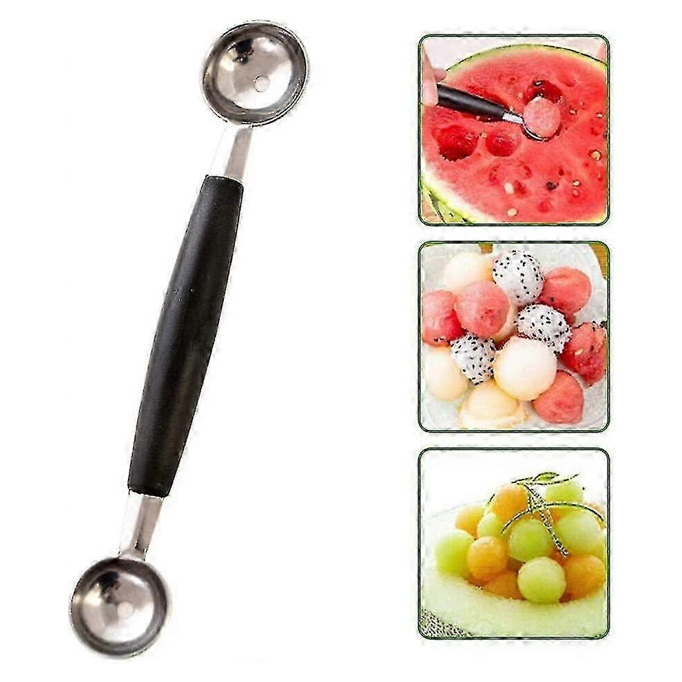 stainless steel melon baller double ended fruit baller spoon