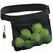Tennis Ball Holder Adjustable Tennis Ball Waist Bag Sweatproof Mesh Cloth Ball Pouch Pickleball Training Holding Bag Accessory
