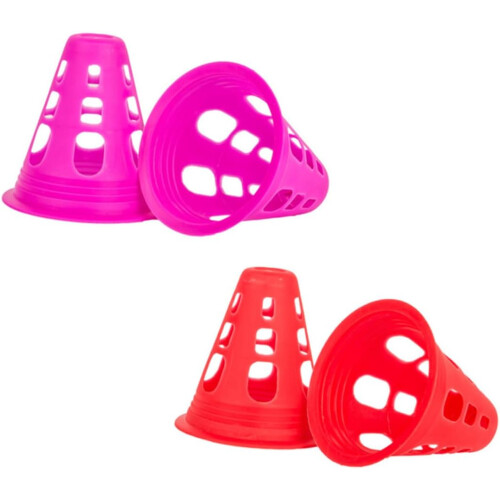 Soccer Training Cones 10 Pack Plastic Flat Bottom Drill Cones Assorted Random Colors For Soccer Practice 1