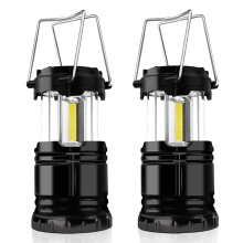 Campinglichter, 2 x Campinglaterne, batteriebetrieben, tragbare LED-Campinglampe mit faltbarem Haken, Zeltlichter, wasserdicht, zum Aufhänge