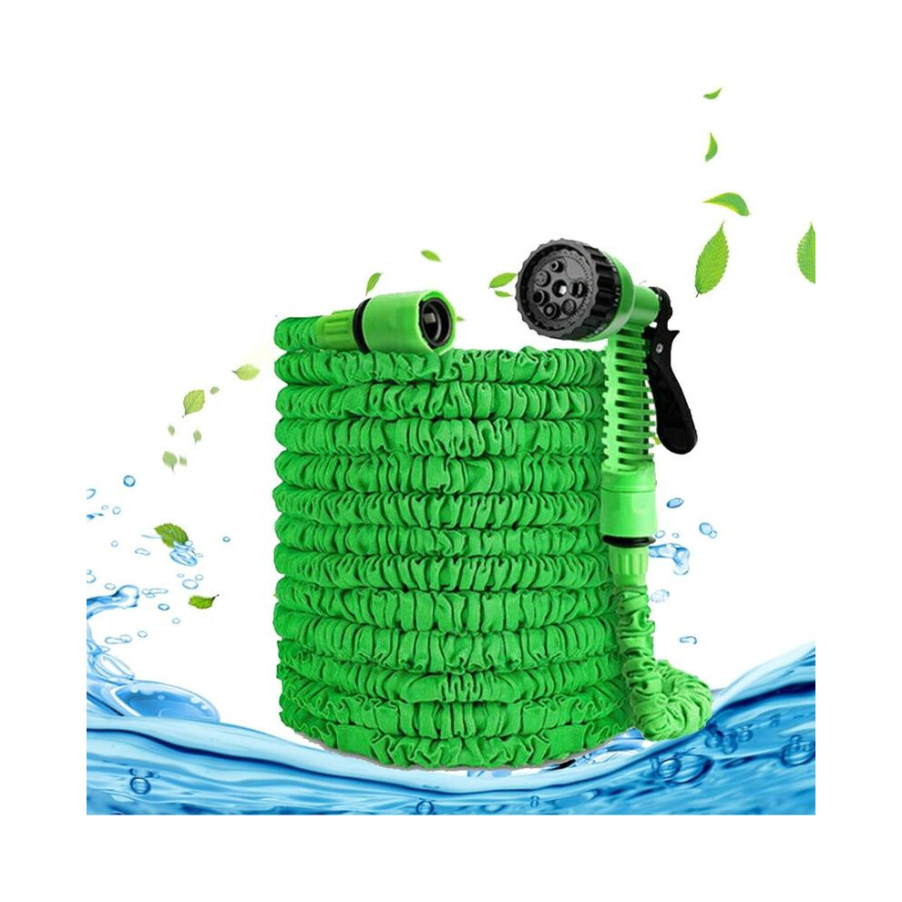 Green (, 150Ft) Garden Hose Expandable Garden Hosepipe Strongest Double Latex Inner Tube With 7 Function Spray Gun Universal Connector 75Ft/100Ft/150Ft