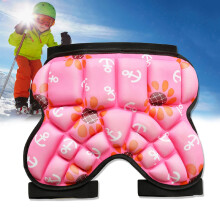 Kids Ski Hip Protector Pad 3D Anti-Slip Butt Pad, Impact Resistant Snow Gear For Skiing, Skating, Hockey, Soccer Pink