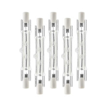 Pack of 5 R7s 118mm 300W 230V Linear Halogen Bulbs, Compatible with Dimmable Halogen Lamps