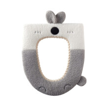 Thicken Soft Toilet Seat Cover Pad Cartoon Plush Toilet Mat Warm Seat Cushion Universal Fit