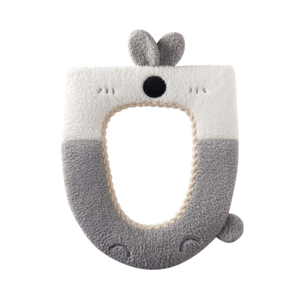 Thicken Soft Toilet Seat Cover Pad Cartoon Plush Toilet Mat Warm Seat Cushion Universal Fit