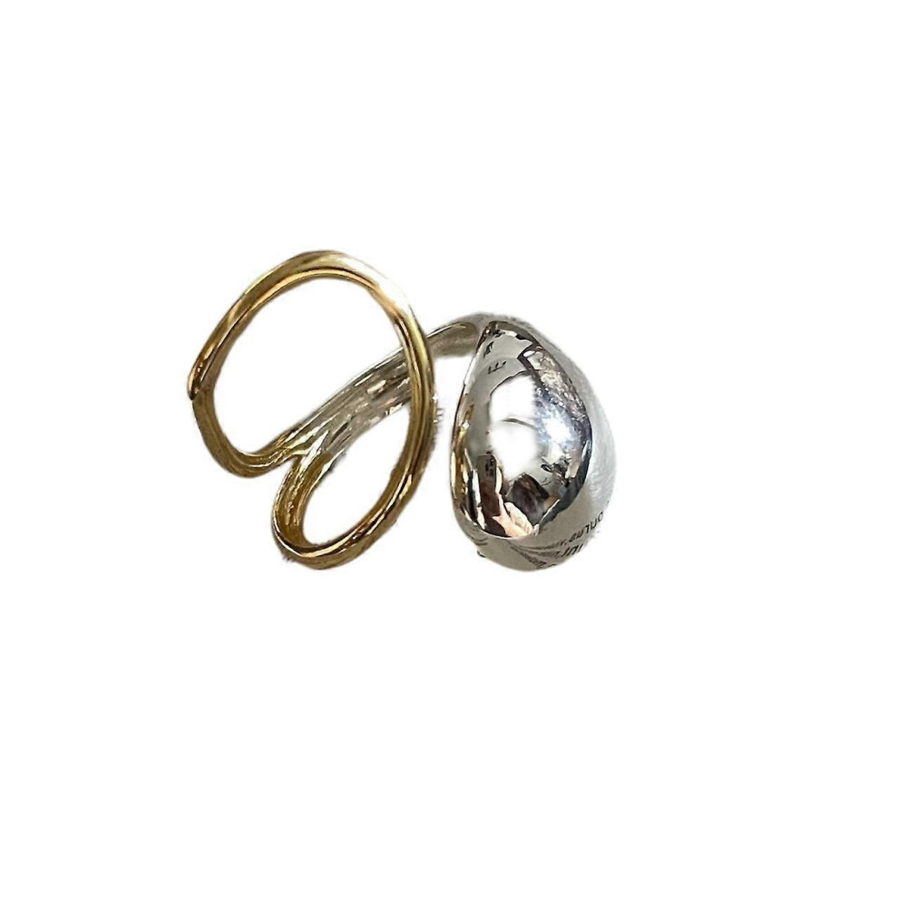 Kikidex (As Show, One Size) Simple Twist Irregular Ball Ring Index Finger Ring