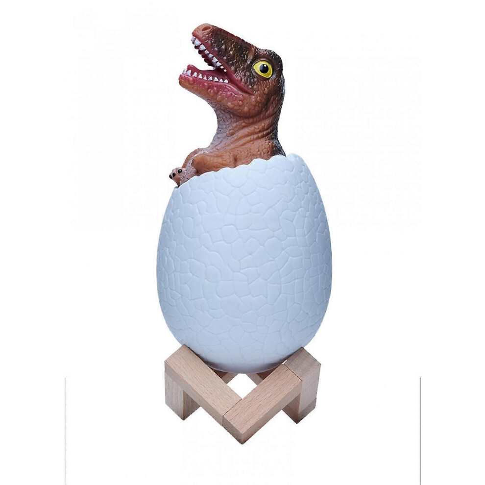 Kikidex (As Show, One Size) Dinosaur Egg Night Rechargeable 3-Color 3D Dinosaur Lamp (Velociraptor 16 Color Remote Control) Light