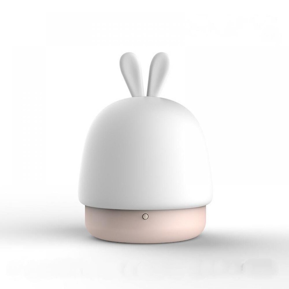 Kikidex (As Show, One Size) Lovely Silicone Baby Room, Animal Night Light, Bedroom, Bedroom Bedside Lamp (Pink Rabbit Plug Tap Light)