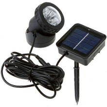 Solar Pond Lights, Waterproof Submersible Fountain Light for Pool Underwater Decoration, 6 LED Solar Spotlight (White)