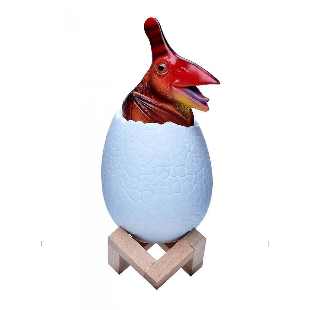 Kikidex (As Show, One Size) Dinosaur Egg Night Rechargeable 3-Color 3D Dinosaur Lamp (Pterosaur 3-Color Pat) Light