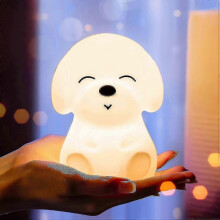 Kids Night Light (Dog), Silicone Night Light, USB Rechargeable LED Lamp