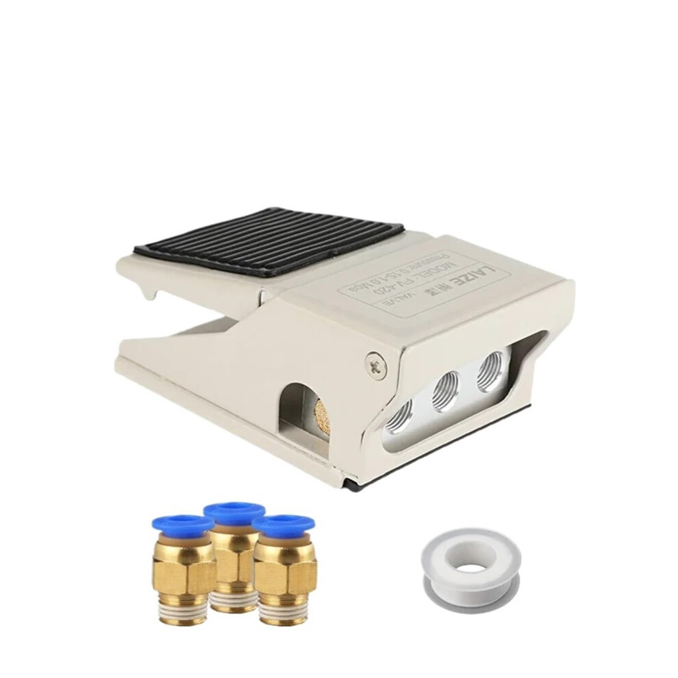 Pneumatic Foot Pedal Valve 3/2 5/2 Way Rubber Nonslip 2 Position Pressure Control 3/4/5-Port Fv320 4F210-08 10Mmfitting 9084446021738