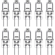G4 halogen bulb, 12 V, 10 W, warm white 3000 K, 150 lm, dimmable, clear capsule, pack of 10