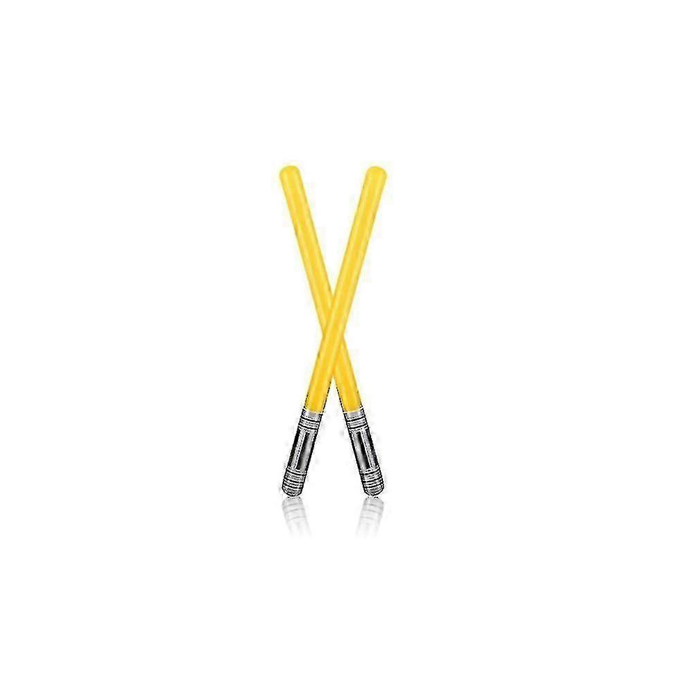 (Yellow) 2 Pack Lightsaber And Baton Shaped Inflatable Balloons For Party Yellow