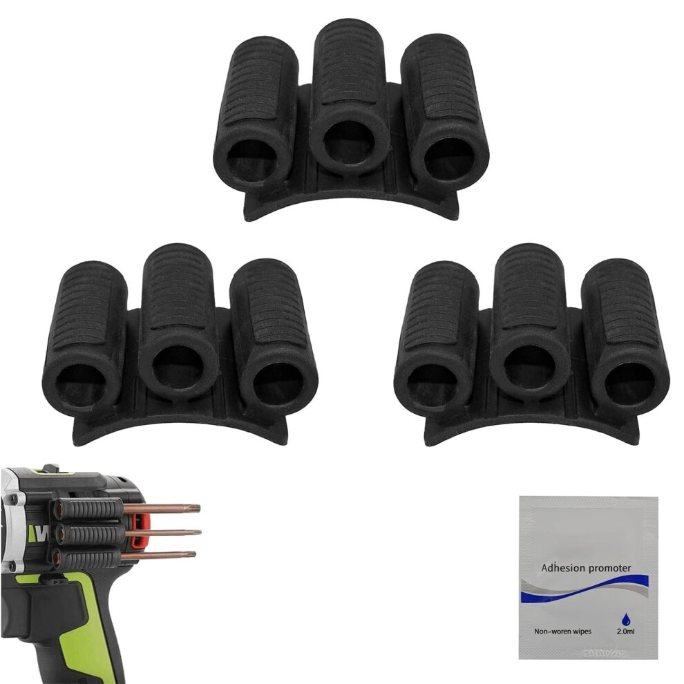 Universal Self-Adhesive Drill Bit Gripper Impact Driver Compatible Rubber Holder Holds 6 Bits Adhesive Mount 9084446021752