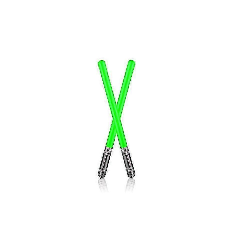 (Green) 2 Pack Inflatable Party Balloons Lightsaber Sword Stick Party Supplies Green