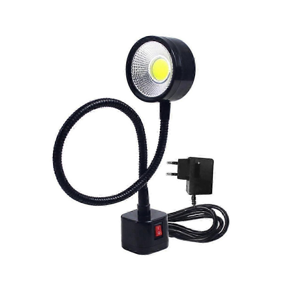 220V 5W Led Work Magnetic Base Flexible Gooseneck Lamp For Lathe Milling Machine Drilling Machine Industrial Ing Eu Plug Light