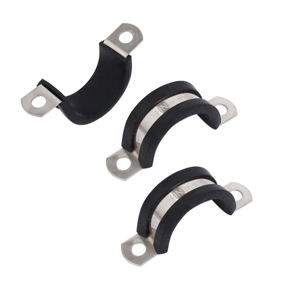 25Mm Dia Epdm Rubber Lined U Shaped Pipe Tube Wire Clamps Clips 3 Pieces For Wires And Tubes Pipe And Tube Clamps 9393856865178