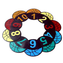 Basketball Spot Marker Set Colorful Anti Slip Training Markers 9 Inches Round Flat Number Dots For Field Practice