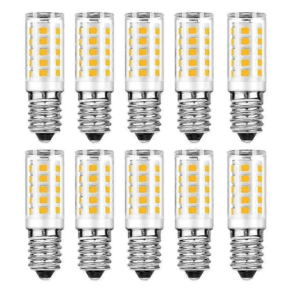 Pack Of 10 E14 Led Bulbs - Warm 3000K - 5W Equivalent To A 50W Incandescent Bulb - 500Lm Non-Dimmable White