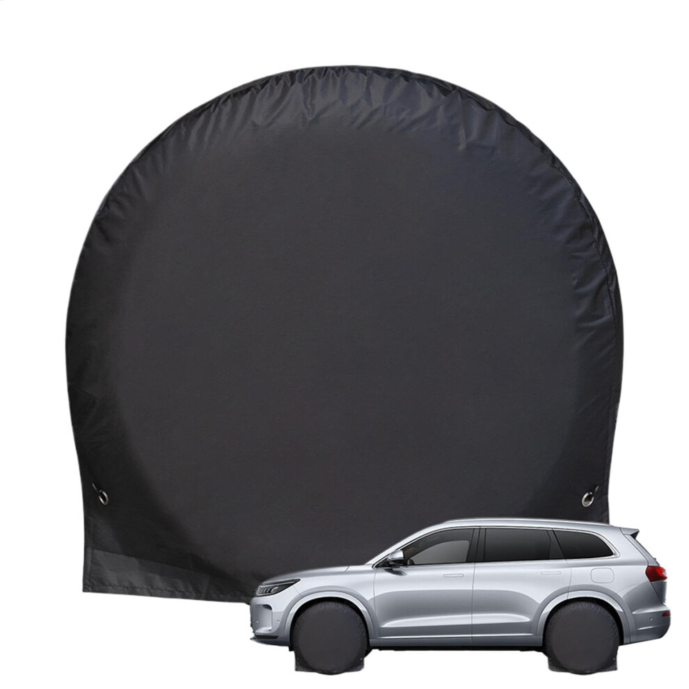 Tire Covers For Trailers, Waterproof Trailer Tire Covers, All Weather Tire Protector For 27-29-Inch Tires, Black 9354506842390