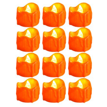 Candle Lamps Tea Lights Candles Warm Flameless Candle Set Battery Operated White Flickering Flame Small Halloween Lights
