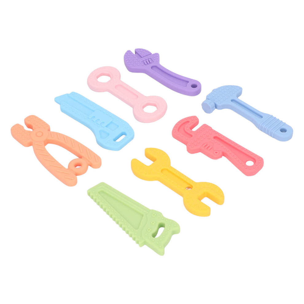 8Pcs Silicone Baby Teether Toys Soothe Sore Gums, Soft & Flexible