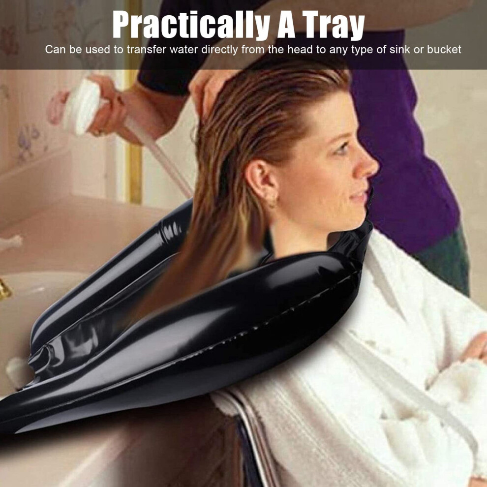 Inflatable Shampoo Bowl, Portable Hair Washing Basin, Lightweight Quick-Set, For Elderly And Disabled, Pregnant, Injured