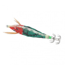 Fishing Squid Jigs Bait Squid Jig Hook Hard Fishing Lure with Luminous Effect for Ocean Boat River Pond FishingRed Head Dark Green Body