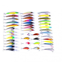 43Pcs Fishing Lure Plastic Artificial Fishing Bait Full Kit for Outdoor Fishing Relaxing Activities