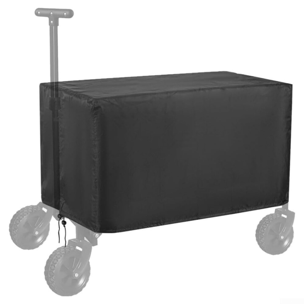 Utility Cart Cover Waterproof Dustproof UV Resistant Wagon Rain Cover Foldable With Drawstring And Buckle (C)