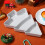 Grey Christmas Tree Shaped Nuts Storage Tray Snack Plate 5