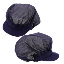 2 stück unisex kochmützen aus atmungsaktivem netzmaterial marineblau