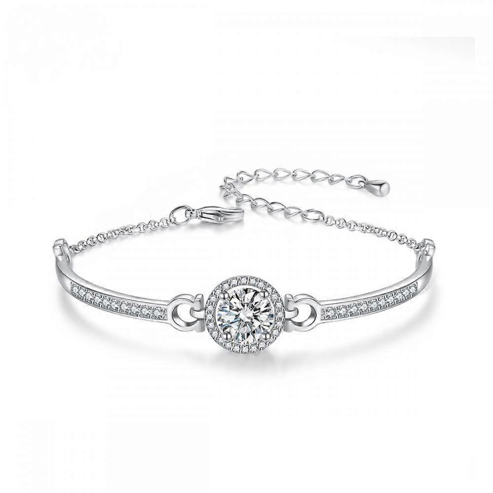 Kikidex (As Show, One Size) Bracelet Czech Crystals Flower Love Knot Bracelet Adjustable Bangle Bracelet For Women For Valentine's Day Anniversary
