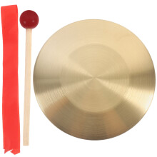 ein satz traditionelle chinesische handgong percussion mit hammer gold