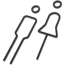 1 set toiletten-schilder aus acryl für bad und geschäftsräume
