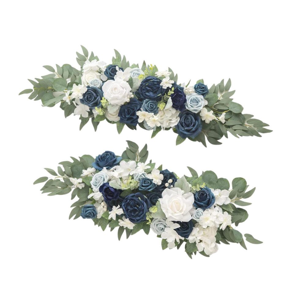 (Blue, 80 x 20 x 7cm) Artificial Floral Swag Garland for Craft Art Garden Photography Props-image-OPC-PKN2JYT-NEW