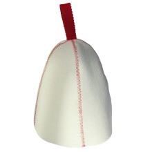 (Red, 23 x 35cm) Comfortable and Breathable Felt Sauna Hat for Relaxing Sauna