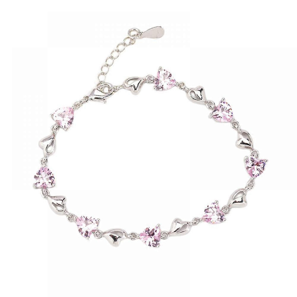 Kikidex (As Show, One Size) Gem Stone King 925 Sterling Diamond Bracelet For Women Silver