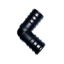 32mm/32mm (1 1/4") Barbed Elbow - Angled Tubing Adapter for Pond and Garden Hose Connection
