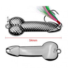 Cuillère de pêche à paillettes avec crochet en plume Appât en métal à paillettes pour l'eau douce et l'eau de mer15g 54mm / 2.1in Black