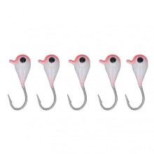 5PCS Ice Fishing Hooks 4MM High Carbon Steel Fishing Jig Lures Set for Outdoor Perch Angling
