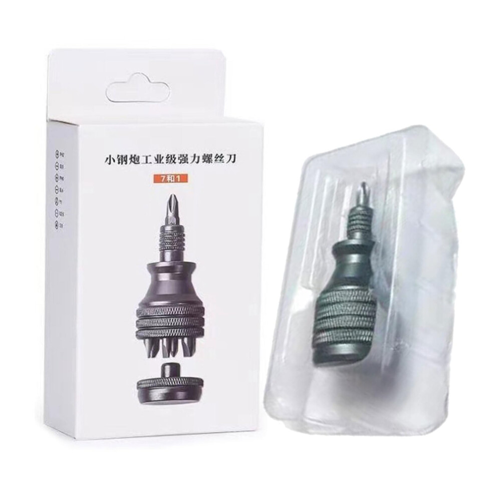 Multifunctional Alloy Screwdriver Handle With 7-Bit Screwdriver Bit Set For Electronics And Furniture Assembly 9354506843519