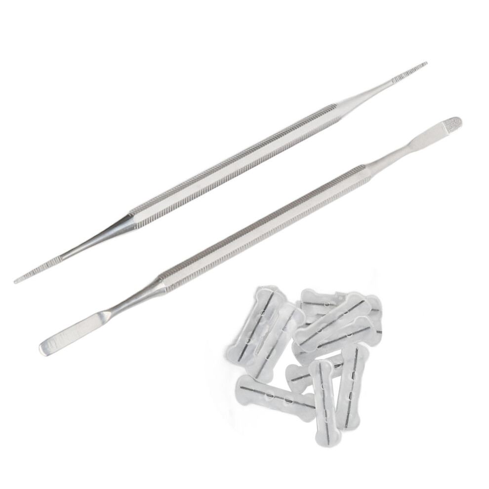 Ingrown Toenail Corrector Kit 10pcs, 20mm Stainless Steel & Alloy Tools