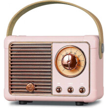 Tragbarer Retro-Bluetooth-Lautsprecher, FM-Radio-Lautsprecher, 3 W Hochleistungslautsprecher, Bassmembran, untersttzt USB/TF-Karte/AUX