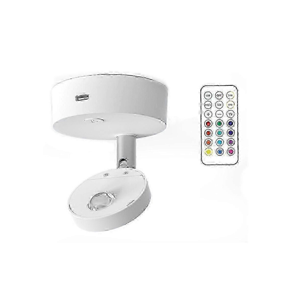 Wireless Rgb Led Spot With Remote Control For Wine Cabinet And Bedroom Closet Light